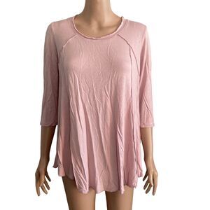 Soft Surroundings Shirt Womens Small Pink Stretch
